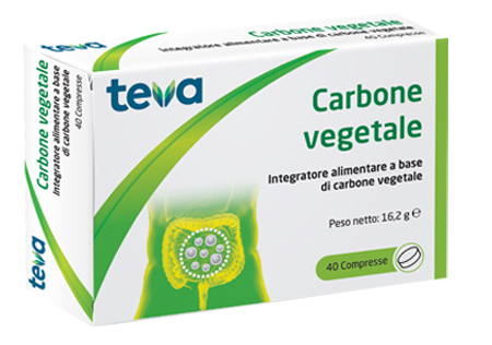 CARBONE VEGETALE TEVA 40 COMPRESSE 16,2 G - Farmacia Dott. Pasquale Russo