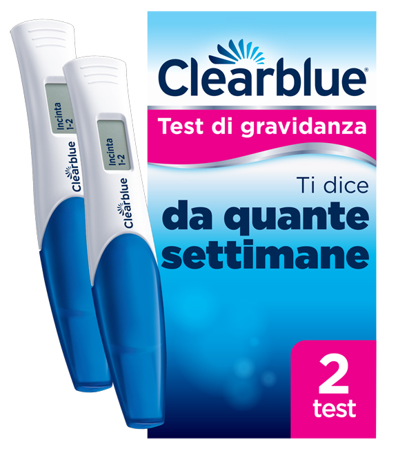 TEST DI GRAVIDANZA CLEARBLUE CON INDICATORE DELLE SETTIMANE 2 PEZZI - Farmacia Dott. Pasquale Russo