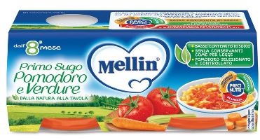 MELLIN PRIMO SUGO POMODORO E VERDURE 2 VASETTI DA 80 G - Farmacia Dott. Pasquale Russo