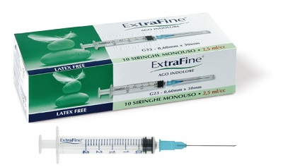 SIRINGA IPODERMICA EXTRAFINE 2,5 CC G23 0,60X30 10 PEZZI - Farmacia Dott. Pasquale Russo