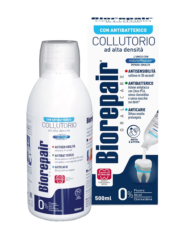 BIOREPAIR ORAL CARE COLLUTORIO ALTA INTENSITA' 3IN1 ANTISENSIBILITA', ANTIBATTERICO, ANTICARIE 500 ML - Farmacia Dott. Pasquale Russo