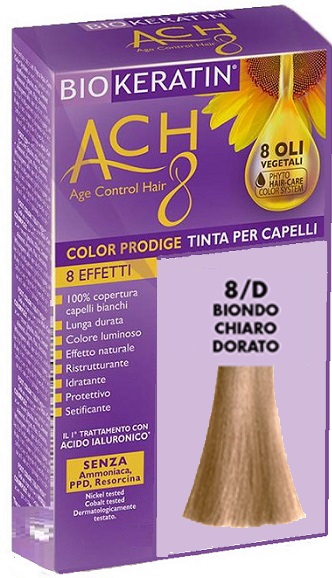 BIOKERATIN ACH8 COLOR PRODIGE 8/D BIONDO CHIARO DORATO - Farmacia Dott. Pasquale Russo