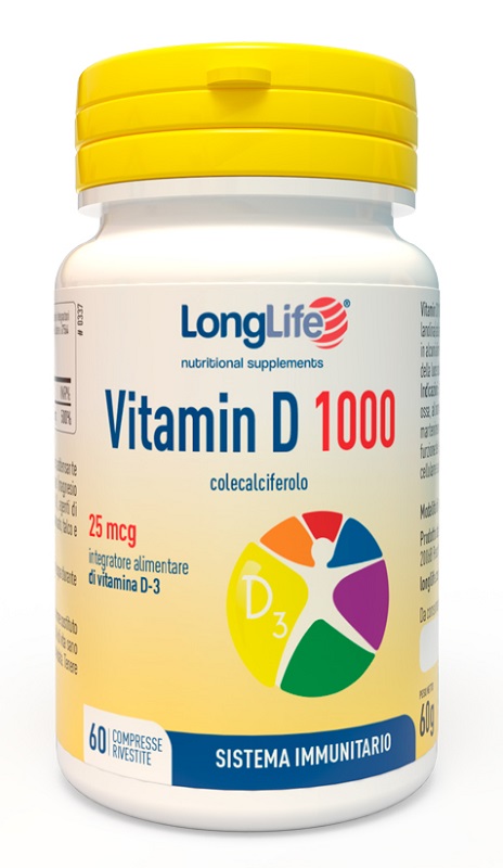 LONGLIFE VITAMIN D 1000UI 60 COMPRESSE RIVESTITE - Farmacia Dott. Pasquale Russo
