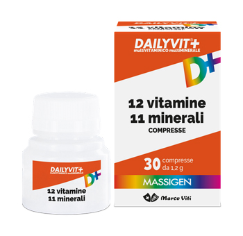 MASSIGEN DAILYVIT 12 VITAMINE 11 MINERALI 30 COMPRESSE RIVESTITE - Farmacia Dott. Pasquale Russo