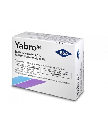 YABRO 10 FIALE 3ML ACIDO IALURONICO 0,3% SOLUZIONE PER NEBULIZZATORE - Farmacia Dott. Pasquale Russo