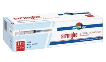 SIRINGA PER VENIPUNTURA MASTER-AID 2,5 ML 10 GAUGE 23 PEZZI - Farmacia Dott. Pasquale Russo
