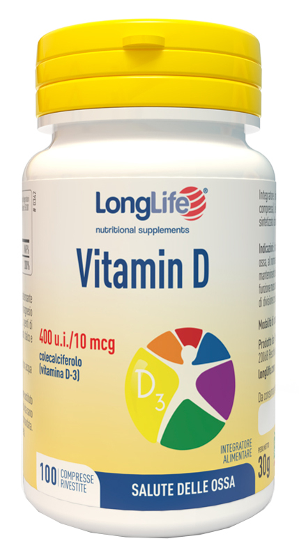 LONGLIFE VITAMIN D 400UI 100 COMPRESSE RIVESTITE - Farmacia Dott. Pasquale Russo