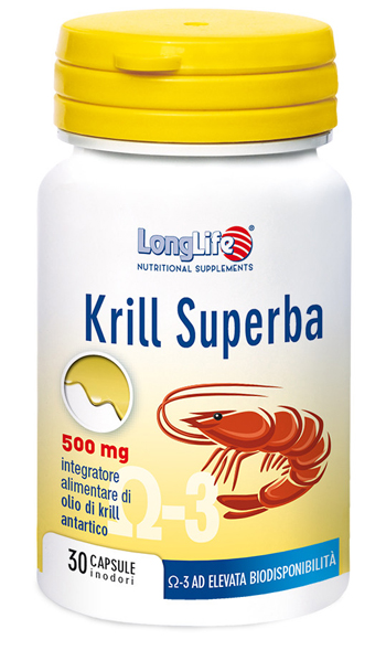 LONGLIFE KRILL SUPERBA 30 CAPSULE INODORI DA 600 MG - Farmacia Dott. Pasquale Russo