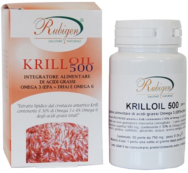 RUBIGEN KRILL OLIO OMEGA 3-6 50 PERLE - Farmacia Dott. Pasquale Russo