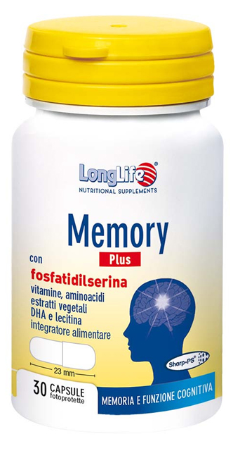 LONGLIFE MEMORY PLUS 30 CAPSULE FOTOPROTETTE - Farmacia Dott. Pasquale Russo