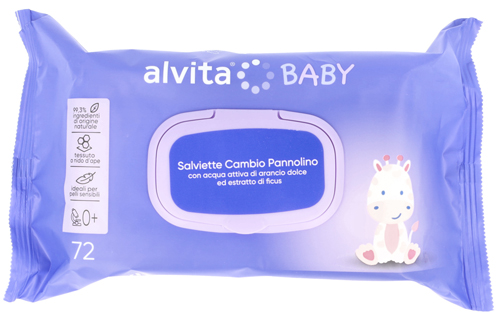 ALVITA BABY SALVIETTE CAMBIO PANNOLINO 72 PEZZI - Farmacia Dott. Pasquale Russo