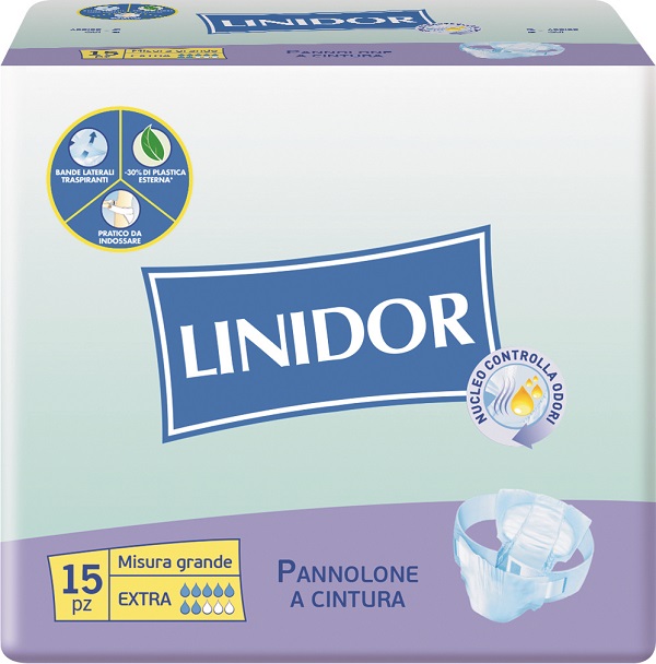 PANNOLONE LINIDOR A CINTURA EXTRA MISURA GRANDE 15 PEZZI - Farmacia Dott. Pasquale Russo
