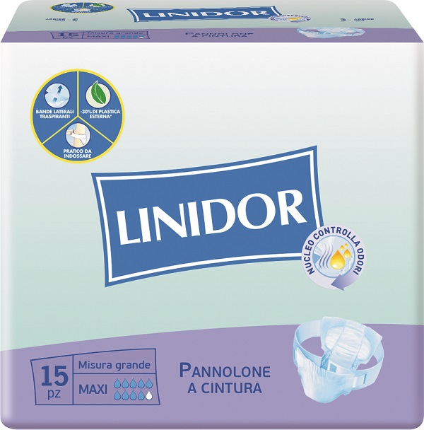 PANNOLONE LINIDOR A CINTURA MAXI MISURA GRANDE 15 PEZZI - Farmacia Dott. Pasquale Russo