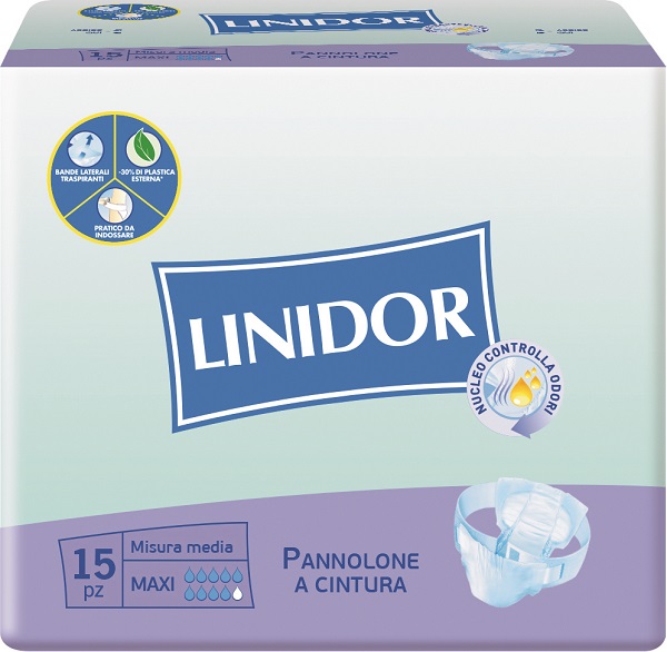 PANNOLONE LINIDOR A CINTURA MAXI MISURA MEDIA 15 PEZZI - Farmacia Dott. Pasquale Russo