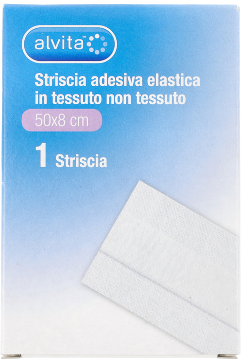 STRISCIA ADESIVA ELASTICA ALVITA TNT 50X8CM - Farmacia Dott. Pasquale Russo