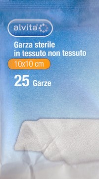 ALVITA GARZA STERILE IN TESSUTO NON TESSUTO 10X10CM 25 PEZZI - Farmacia Dott. Pasquale Russo