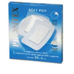 GARZA COMPRESSA PRONTEX SOFT PAD 10X6 CM 6 PEZZI (5 TNT + 1 IMPERMEABILE AQUA PAD) - Farmacia Dott. Pasquale Russo