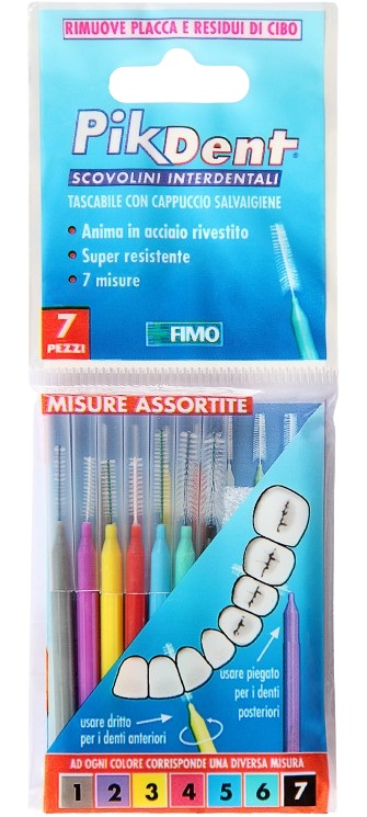 PIKDENT STUZZICOLINO 1 BUSTINA CON 7 MISURE ASSORTITE - Farmacia Dott. Pasquale Russo