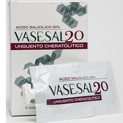 VASESAL 20 6 BUSTINE PLURIDOSE DA 5 ML UNGUENTO CHERATOLITICO - Farmacia Dott. Pasquale Russo