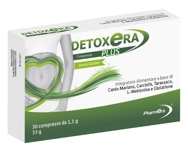 DETOXERA PLUS INTEGRATORE ALIMENTARE PER STIPSI E TRANSITO INTESTINALE 30 COMPRESSE - Farmacia Dott. Pasquale Russo