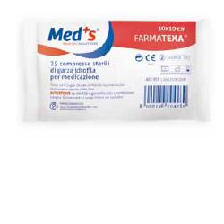 GARZA COMPRESSA IDROFILA MEDS FARMATEXA 12/8 10X10CM 25 PEZZI - Farmacia Dott. Pasquale Russo