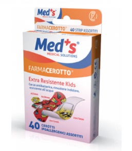 CEROTTO MEDS STRIP KIDS IPOALLERGENICO ASSORTITI 40 PEZZI - Farmacia Dott. Pasquale Russo