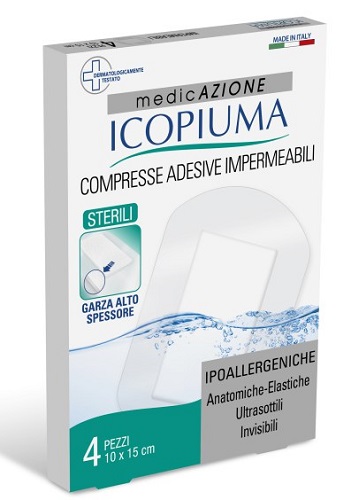 ICOPIUMA GARZA COMPRESSA MEDICATA POSTOPERATORIA 10X15 CM 4 PEZZI - Farmacia Dott. Pasquale Russo