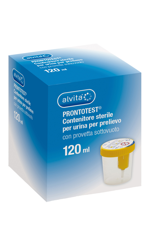 CONTENITORE URINE ALVITA PRONTOTEST PRELIEVO SOTTOVUOTO 120 ML 1 PEZZO - Farmacia Dott. Pasquale Russo