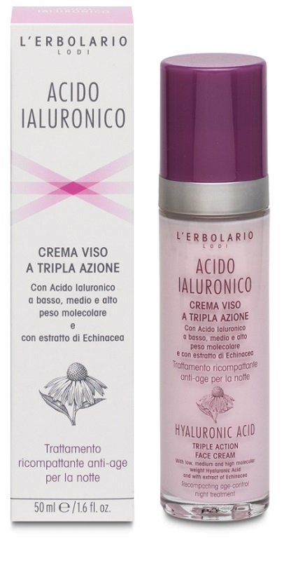 ACIDO IALURONICO CREMA VISO A TRIPLA AZIONE TRATTAMENTO RICOMPATTANTE ANTIAGE NOTTE 50 ML - Farmacia Dott. Pasquale Russo