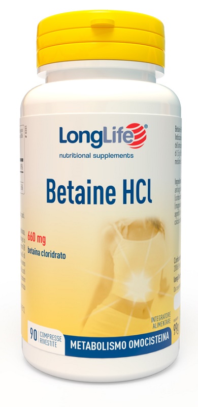 LONGLIFE BETAINE HCL 90 COMPRESSE RIVESTITE - Farmacia Dott. Pasquale Russo