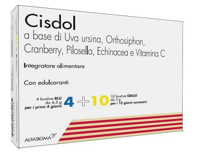 CISDOL 4 BUSTINE BLU DA 4,5 G + 10 BUSTINE GIALLE DA 3 G - Farmacia Dott. Pasquale Russo