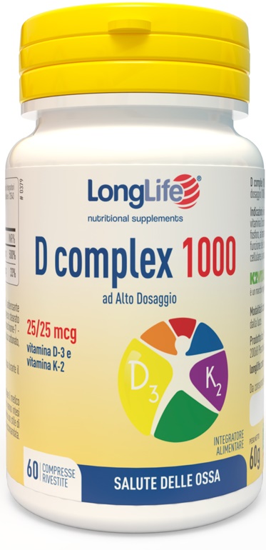 LONGLIFE D COMPLEX 1000 60 COMPRESSE - Farmacia Dott. Pasquale Russo