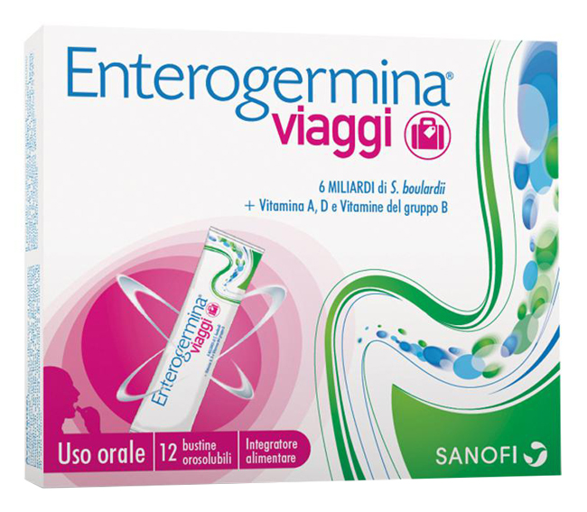 ENTEROGERMINA VIAGGI 12 BUSTINE OROSOLUBILI CONFEZIONE STANDARD - Farmacia Dott. Pasquale Russo