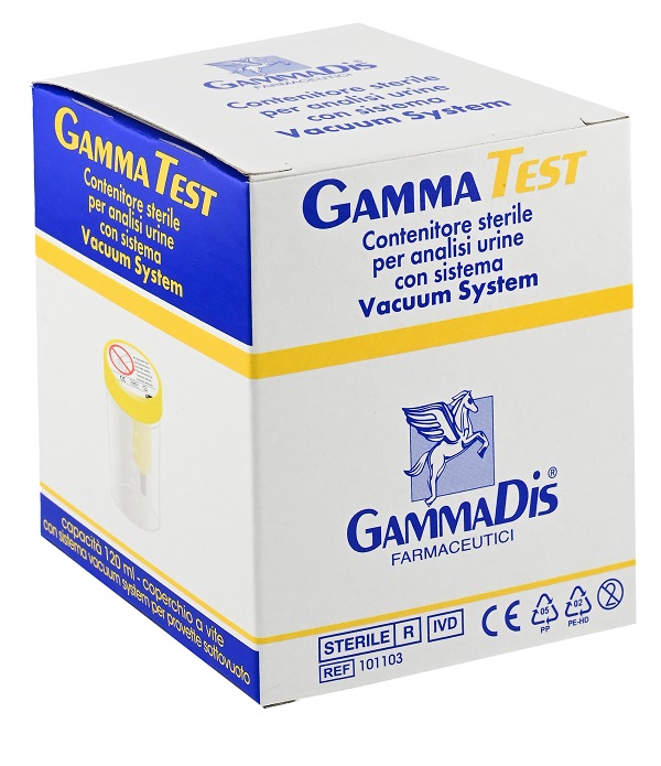 CONTENITORE STERILE PER URINA SOTTOVUOTO 120 ML GAMMADIS - Farmacia Dott. Pasquale Russo