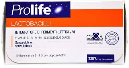 PROLIFE LACTOBACILLI 10 FLACONCINI 8 ML - Farmacia Dott. Pasquale Russo