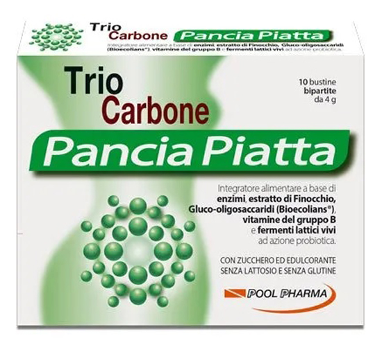 TRIOCARBONE PANCIA PIATTA 10 BUSTINE BIPARTITE 4 G - Farmacia Dott. Pasquale Russo