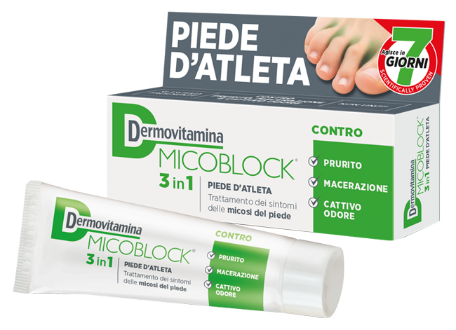 DERMOVITAMINA MICOBLOCK 3 IN 1 PIEDE D'ATLETA 30 ML - Farmacia Dott. Pasquale Russo