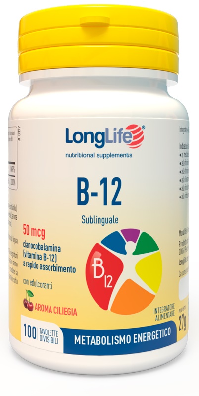 LONGLIFE B12 50MCG SUBLINGUALE 100 TAVOLETTE - Farmacia Dott. Pasquale Russo