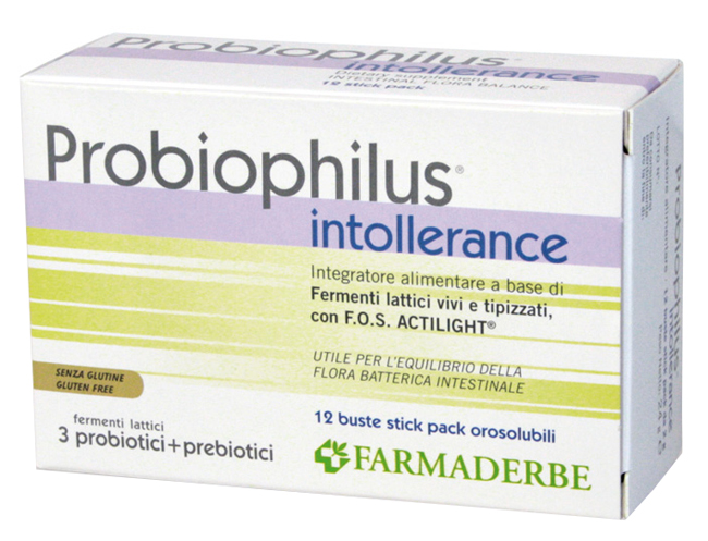 PROBIOPHILUS INTOLLERANCE 12 STICK PACK - Farmacia Dott. Pasquale Russo