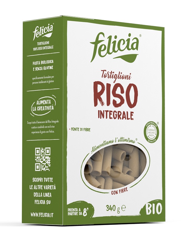 FELICIA BIO RISO INTEGRALE TORTIGLIONI 340 G - Farmacia Dott. Pasquale Russo