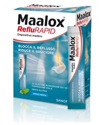 SOSPENSIONE ORALE MAALOX REFLURAPID 20 BUSTINE MONODOSE DA 10 ML - Farmacia Dott. Pasquale Russo
