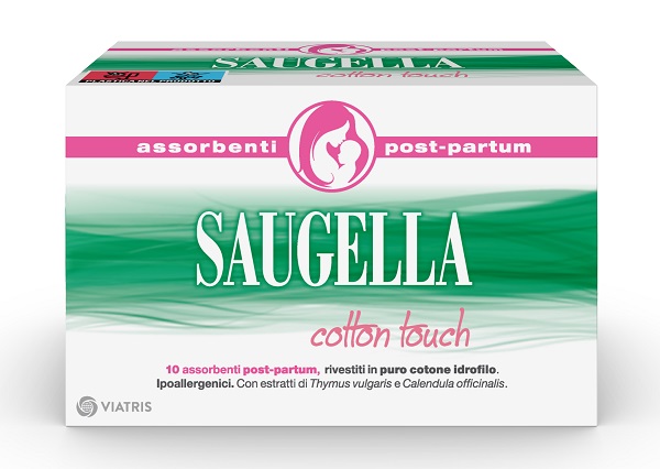 SAUGELLA COTTON TOUCH ASSORBENTI POSTPARTUM 10 PEZZI - Farmacia Dott. Pasquale Russo