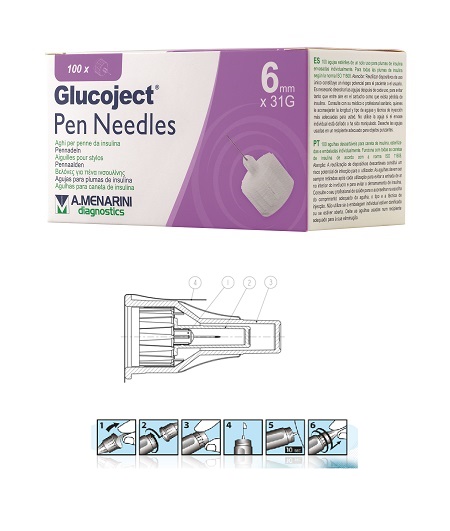 AGO PER PENNA DA INSULINA GLUCOJECT LUNGHEZZA 6 MM GAUGE 31 100 PEZZI - Farmacia Dott. Pasquale Russo