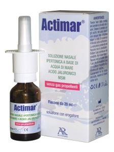 ACTIMAR SOLUZIONE NASALE SPRAY SALINA 3% CON ACIDO IALURONICO + MSM 20 ML CON EROGATORE - Farmacia Dott. Pasquale Russo
