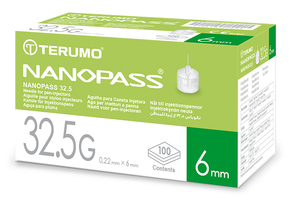 AGO PER PENNA DA INSULINA NANOPASS 32,5 GAUGE LUNGHEZZA 6 MM 100 PEZZI - Farmacia Dott. Pasquale Russo
