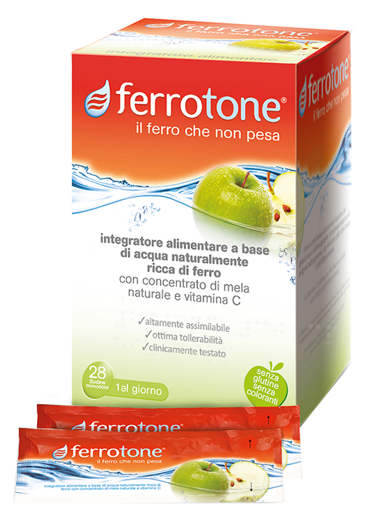FERROTONE APPLE 28 SACCHETTI 25 ML - Farmacia Dott. Pasquale Russo
