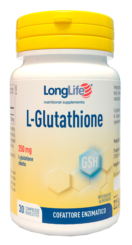LONGLIFE L-GLUTATHIONE 250 MG 30 COMPRESSE - Farmacia Dott. Pasquale Russo