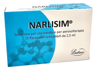 NARLISIM SOLUZIONE PER USO NASALE E AEROSOLTERAPIA 15 FLACONCINI RICHIUDIBILI DA 2,5 ML L'UNO - Farmacia Dott. Pasquale Russo