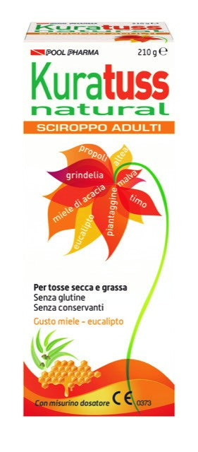 KURATUSS NATURAL SCIROPPO ADULTI PER TOSSE SECCA E GRASSA CON MISURINO DOSATORE GUSTO MIELE EUCALIPTO 210 G - Farmacia Dott. Pasquale Russo