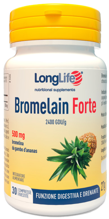LONGLIFE BROMELAIN FORTE 30 COMPRESSE - Farmacia Dott. Pasquale Russo